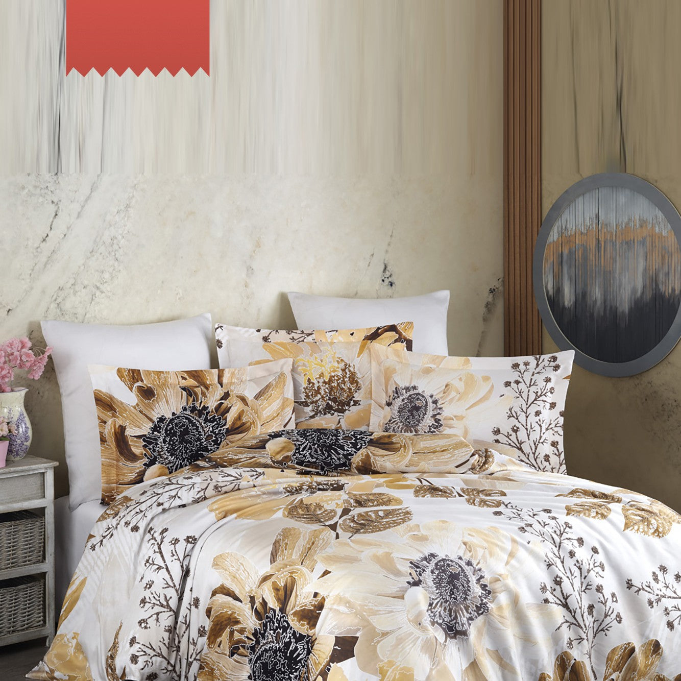 Saten Tek Kişilik 300TC Nevresim Takımı