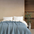 Tek Kişilik 5 Katlı %100 Pamuk Müslin Yatak Örtüsü