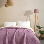 Tek Kişilik 5 Katlı %100 Pamuk Müslin Yatak Örtüsü